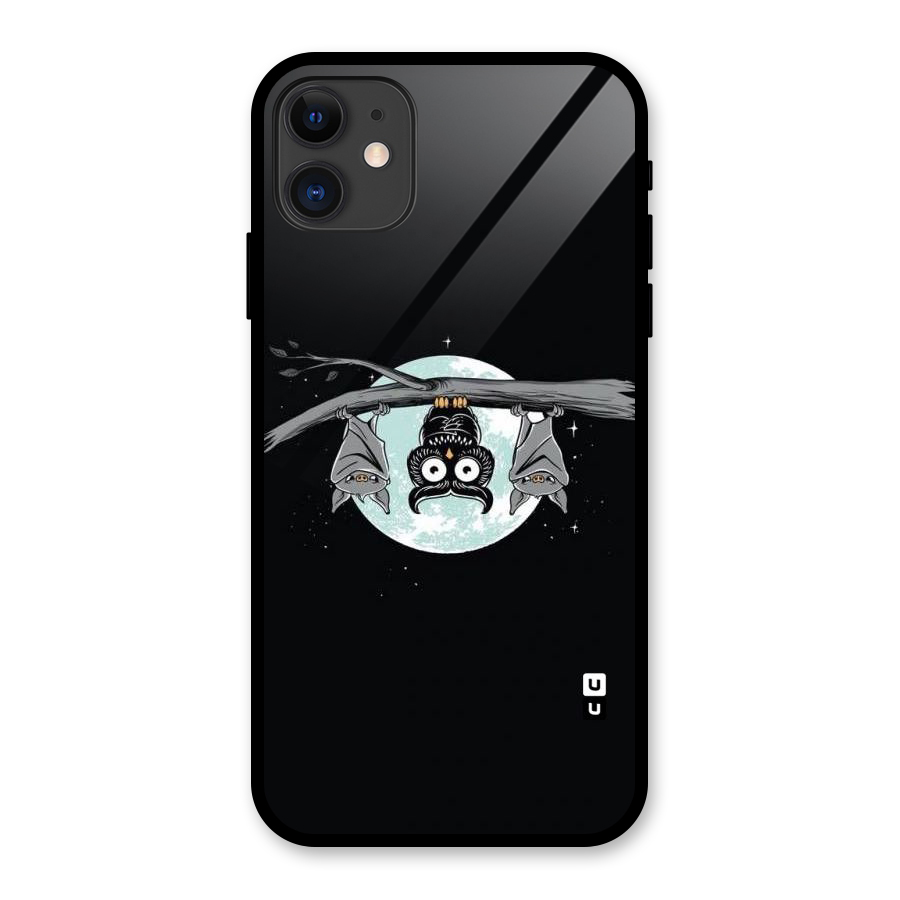 Owl Hanging Glass Back Case for iPhone 11