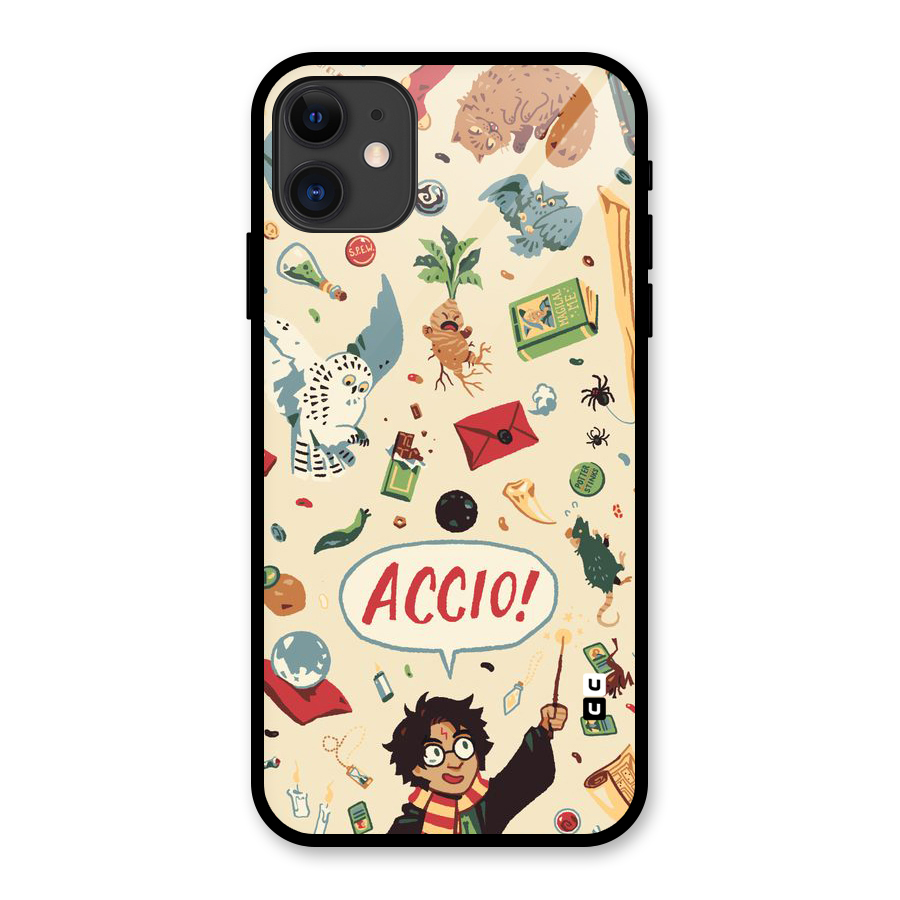 Owl Letter Glass Back Case for iPhone 11