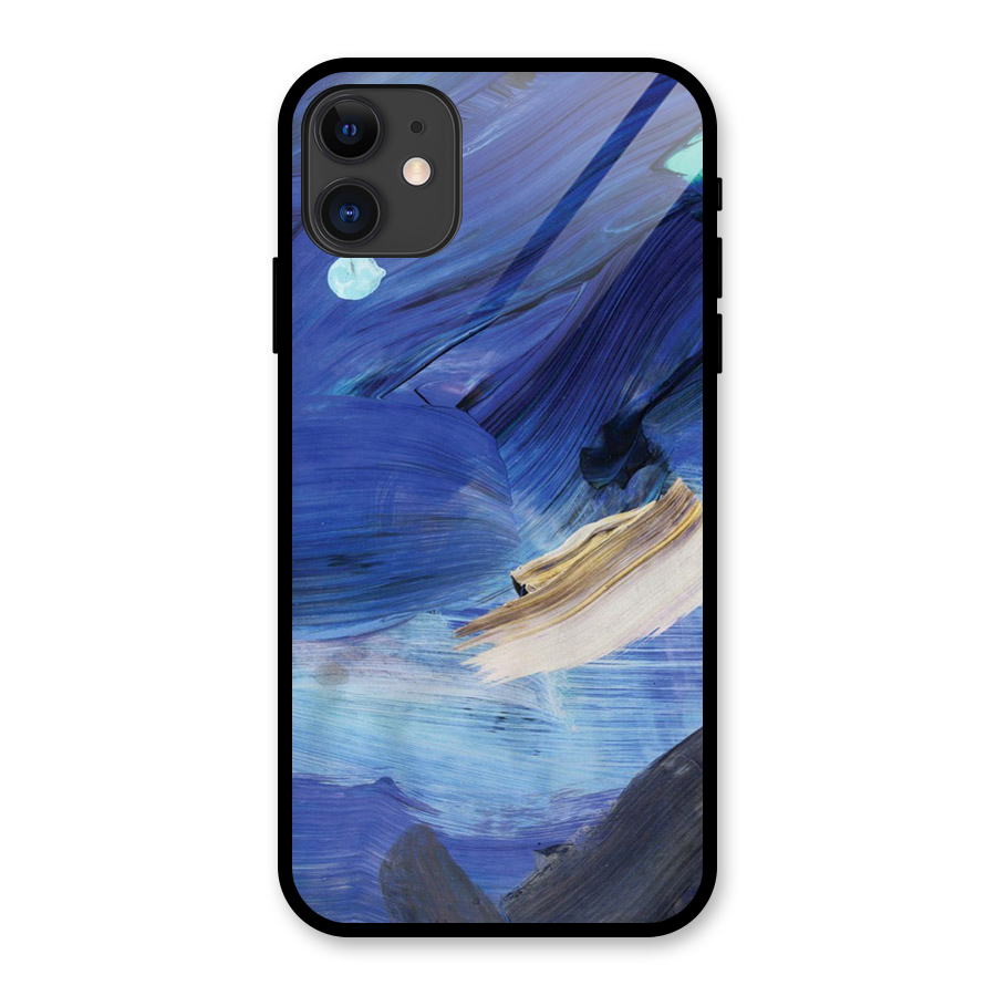 Paint Brush Strokes Glass Back Case for iPhone 11