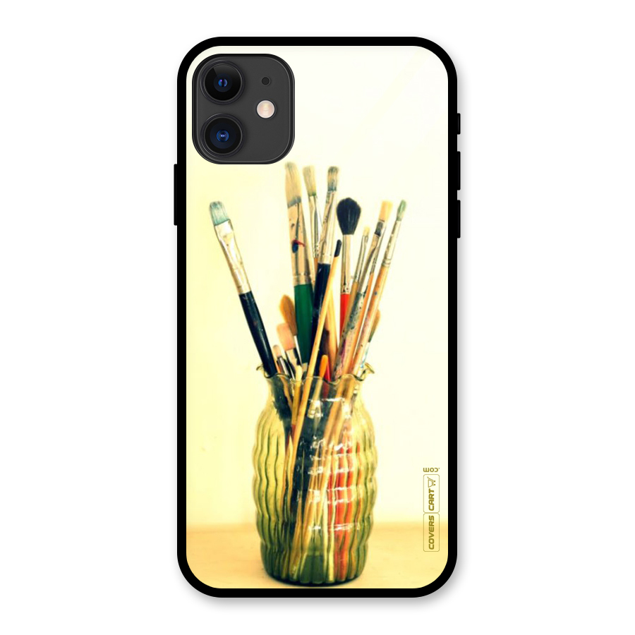 Paint Vass Glass Back Case for iPhone 11