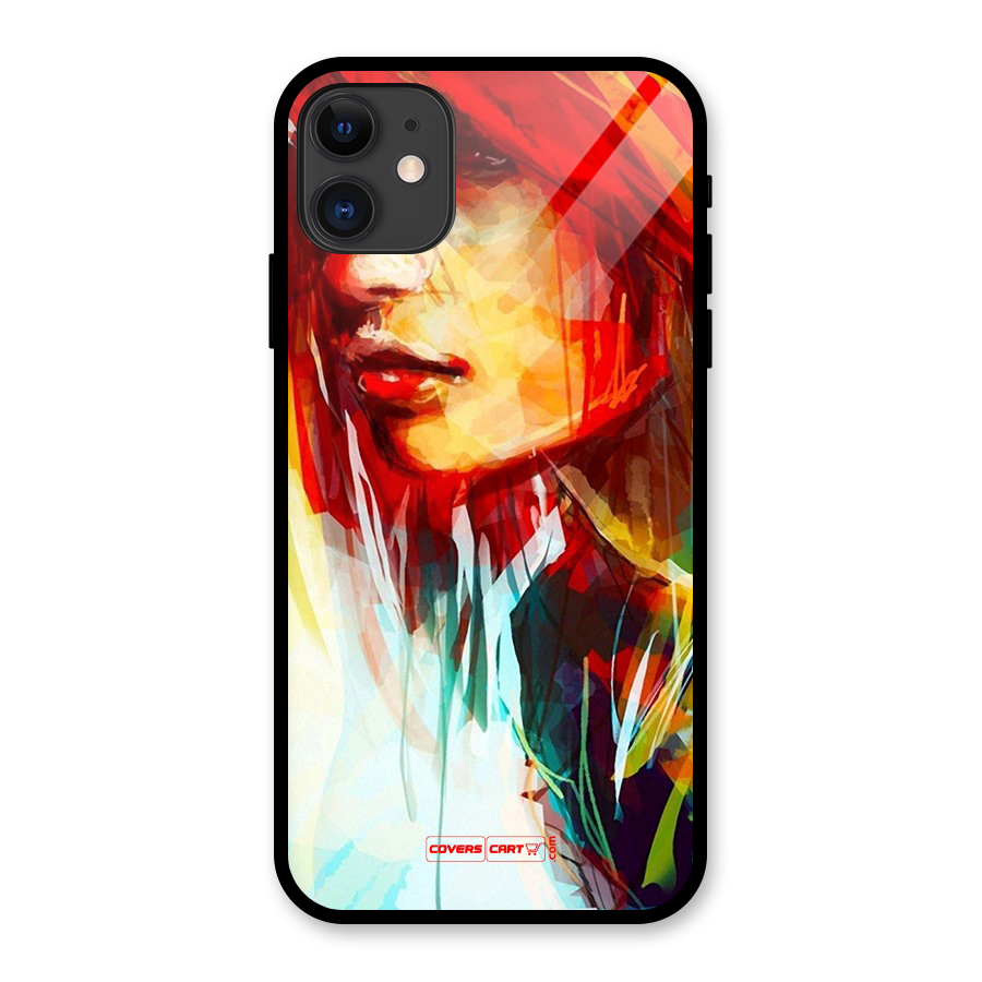 Painted Girl Glass Back Case for iPhone 11