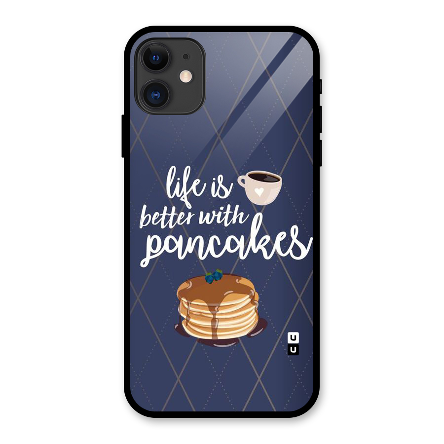 Pancake Life Glass Back Case for iPhone 11