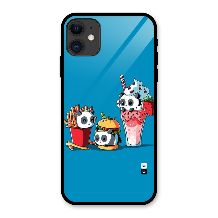 Panda Lazy Glass Back Case for iPhone 11