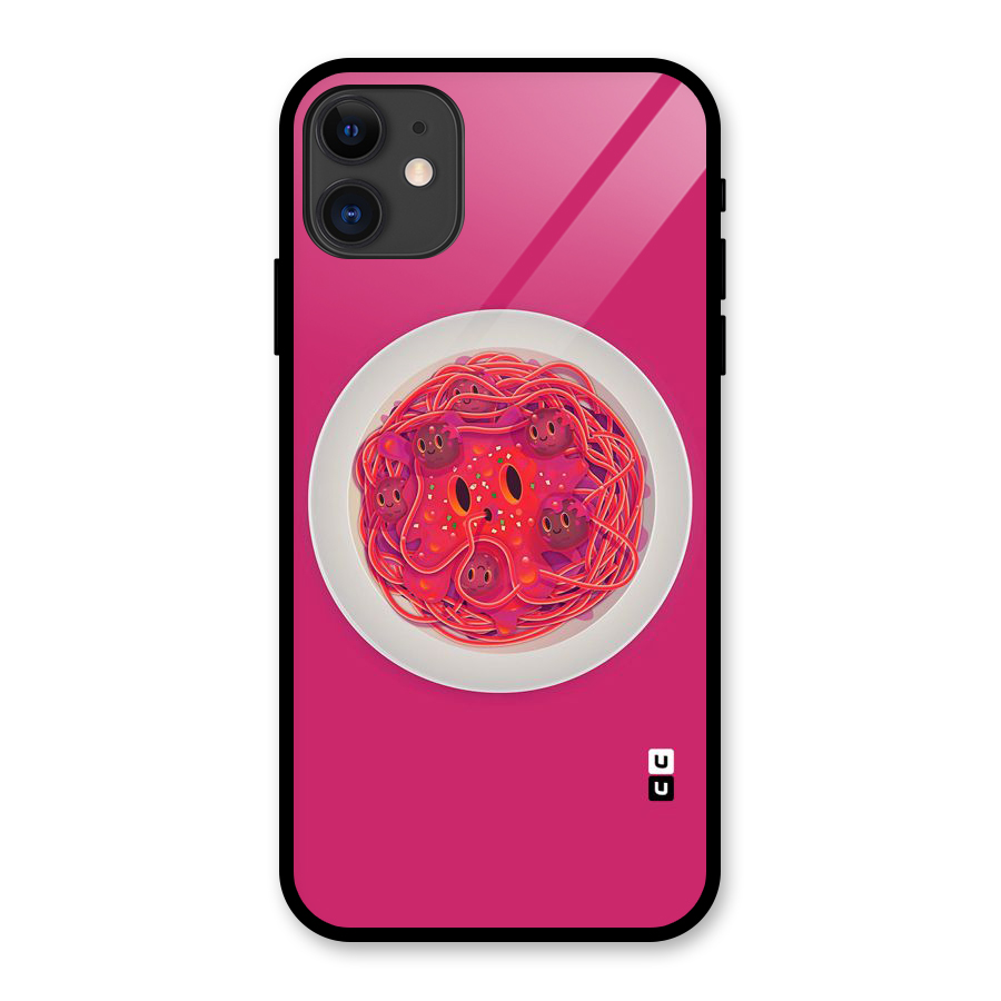 Pasta Cute Glass Back Case for iPhone 11