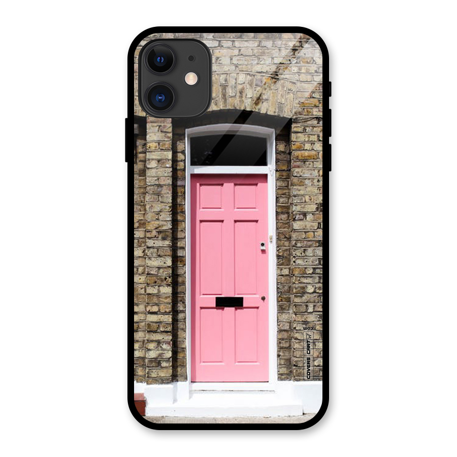Pastel Pink Door Glass Back Case for iPhone 11