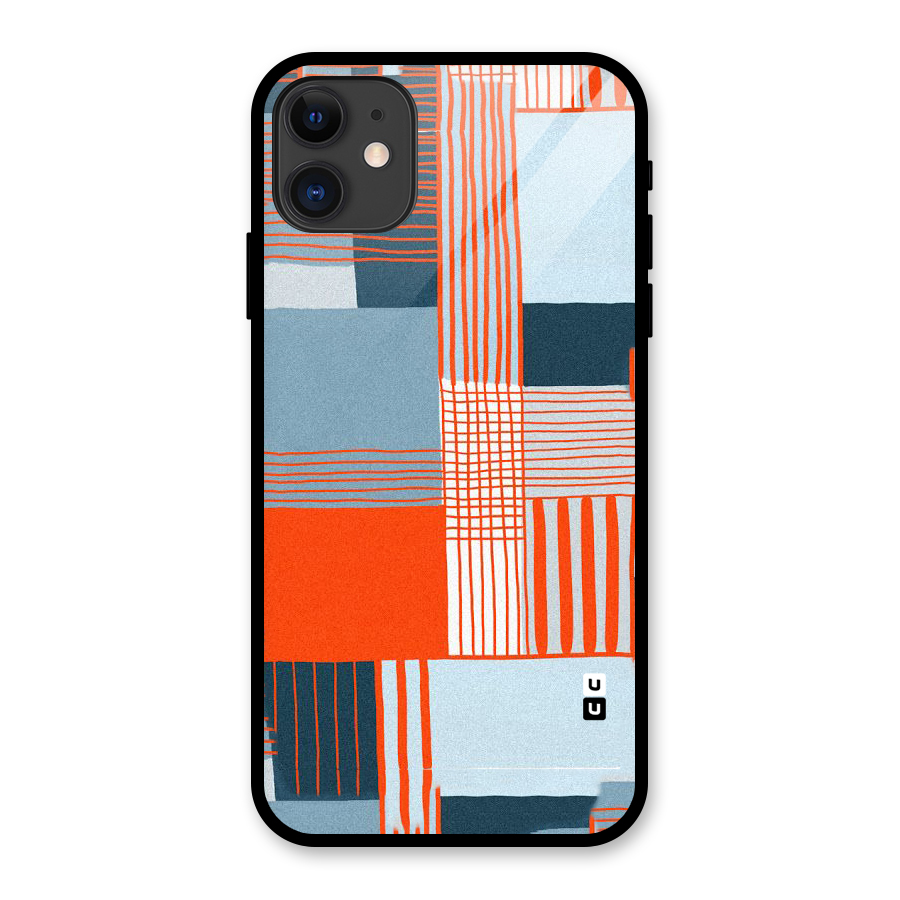 Pattern In Lines Glass Back Case for iPhone 11