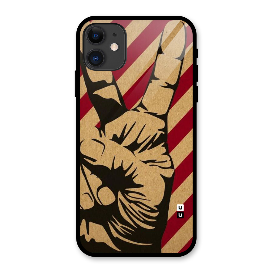Peace Stripes Glass Back Case for iPhone 11