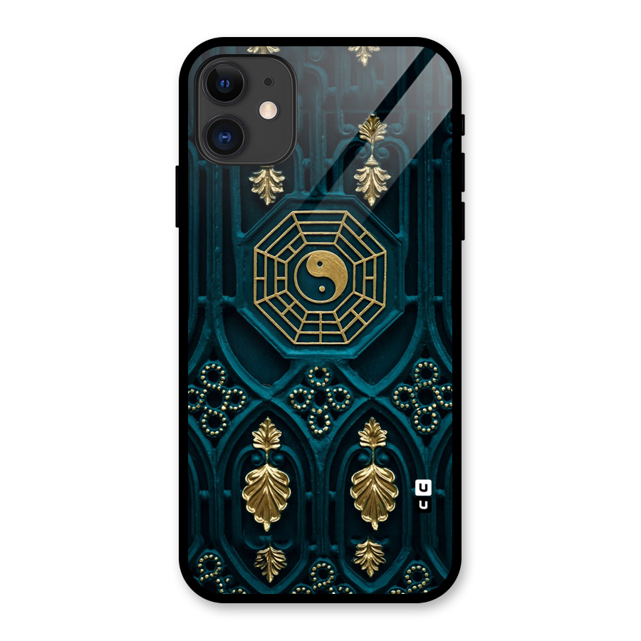 Peace Web Design Glass Back Case for iPhone 11