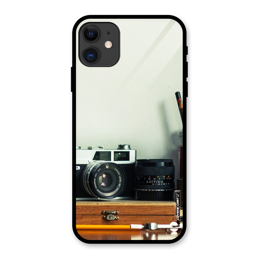 Photographer Desk Glass Back Case for iPhone 11