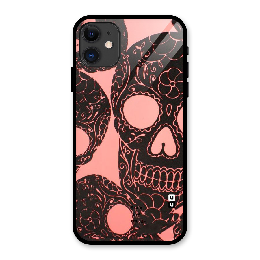 Pink Head Glass Back Case for iPhone 11