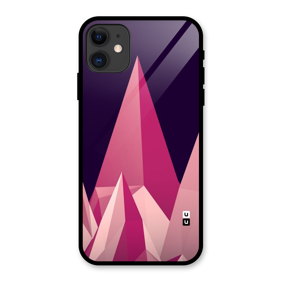 Pink Sharp Glass Back Case for iPhone 11