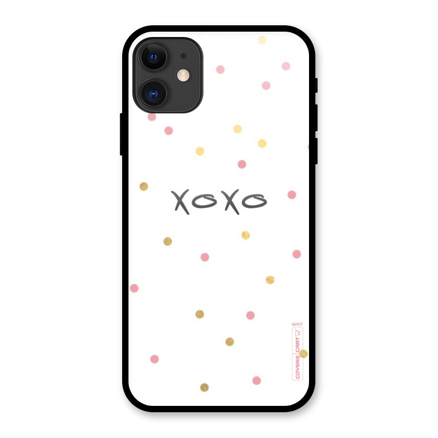 Polka Hugs Glass Back Case for iPhone 11