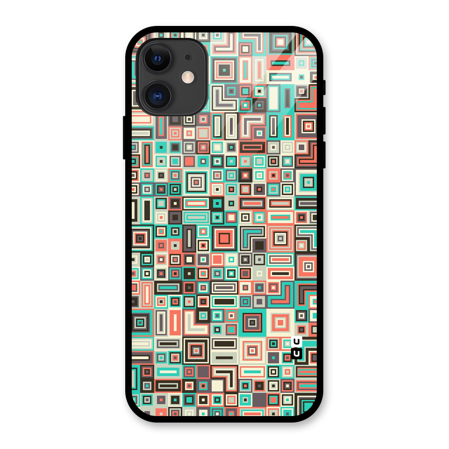 Pretty Boxes Design Glass Back Case for iPhone 11