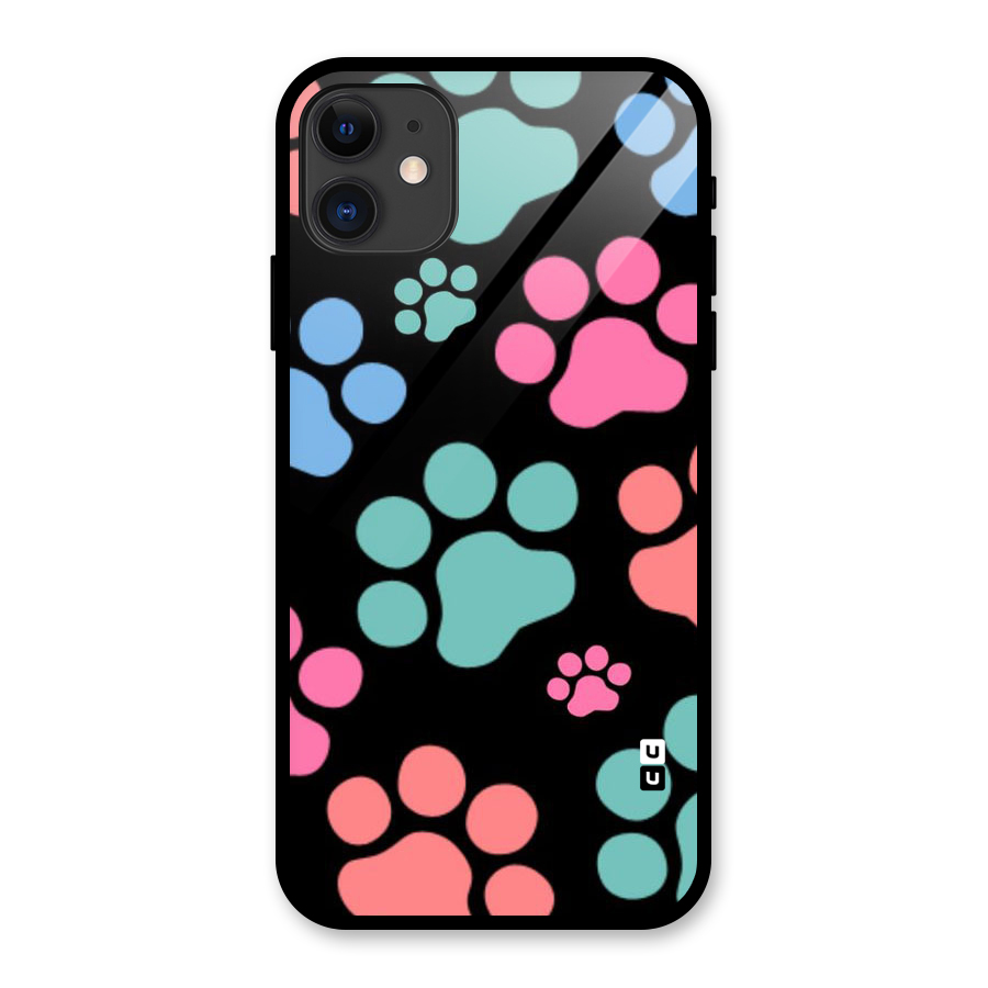 Puppy Paws Glass Back Case for iPhone 11