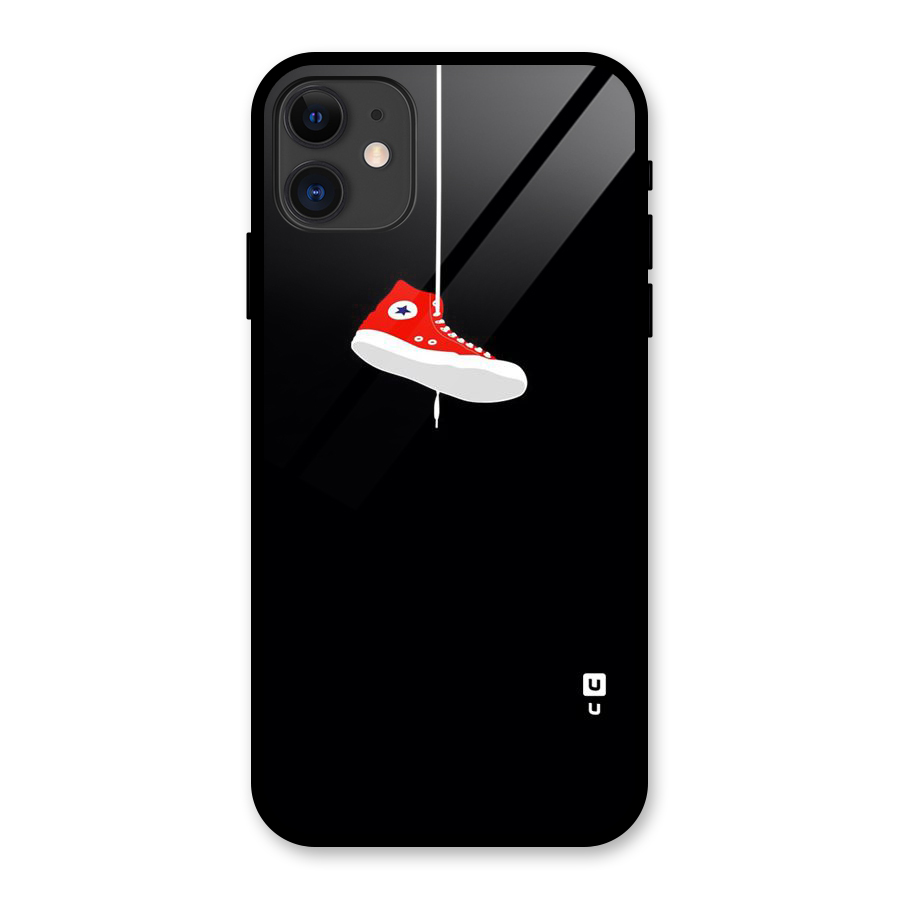 Red Shoe Hanging Glass Back Case for iPhone 11