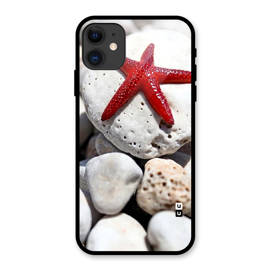 Red Star Fish Glass Back Case for iPhone 11