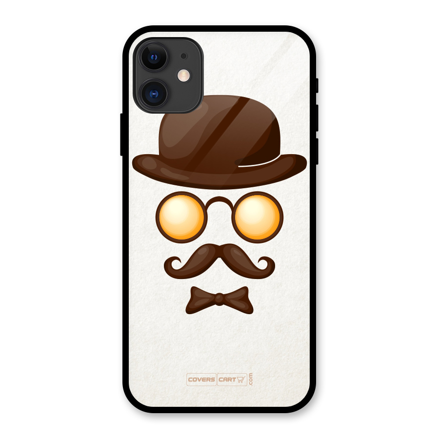 Retro Style Glass Back Case for iPhone 11