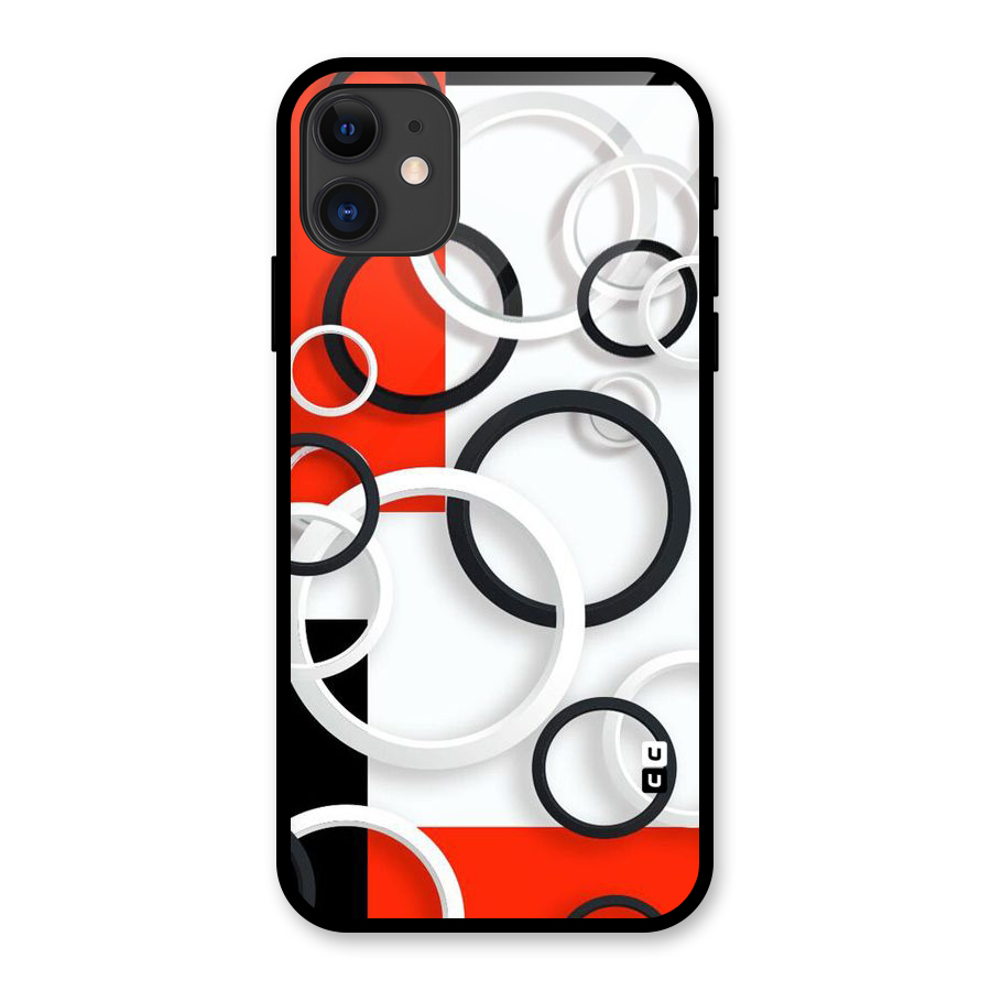 Rings Abstract Glass Back Case for iPhone 11
