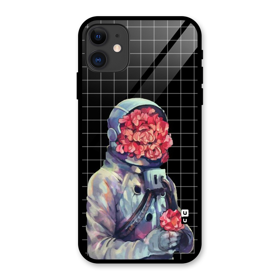 Robot Rose Glass Back Case for iPhone 11