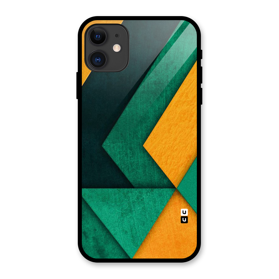 Rugged Abstract Stripes Glass Back Case for iPhone 11