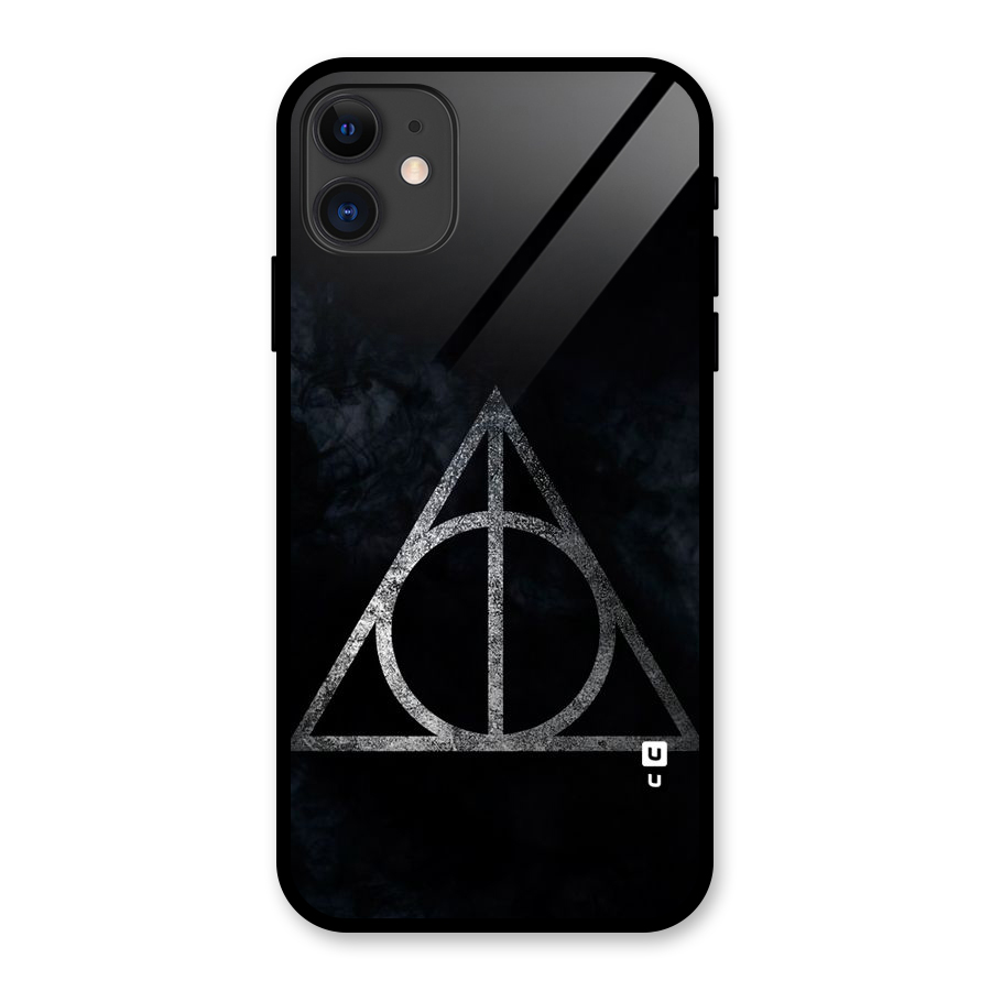 Rugged Triangle Design Glass Back Case for iPhone 11