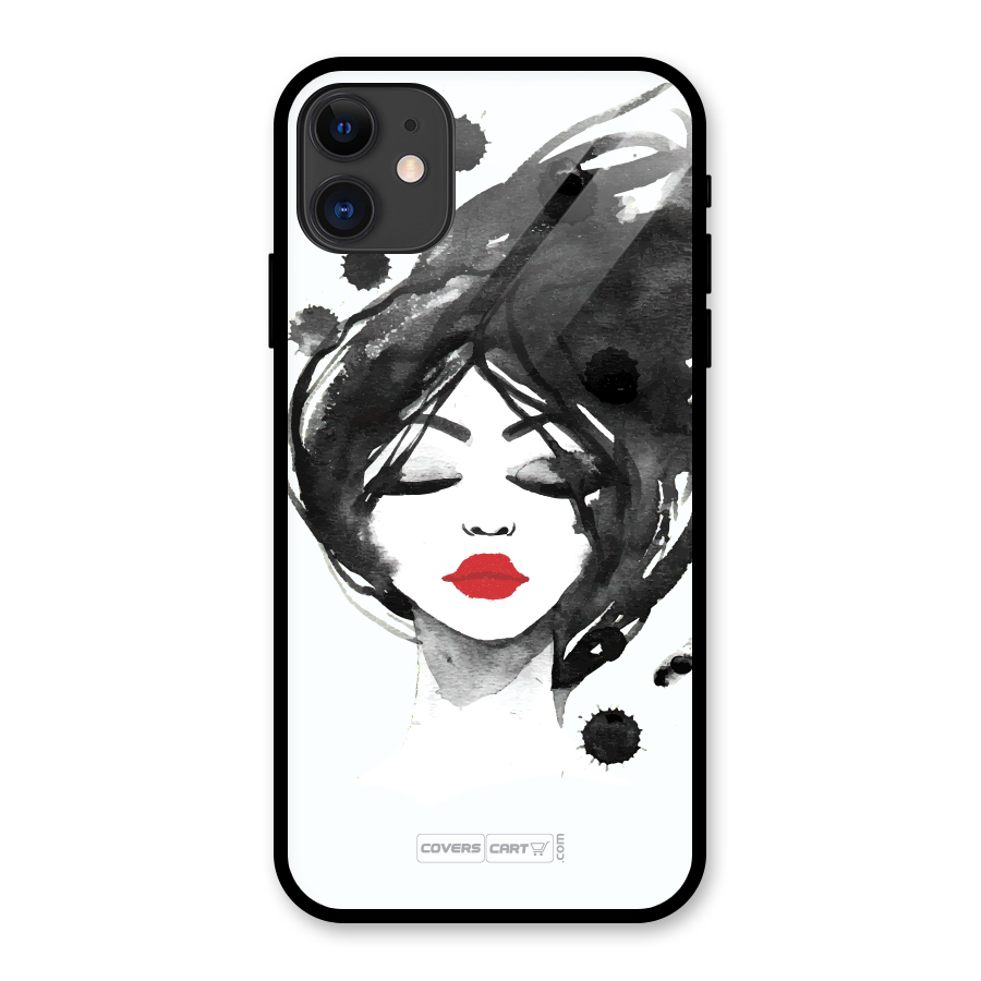 Sassy Girl Glass Back Case for iPhone 11