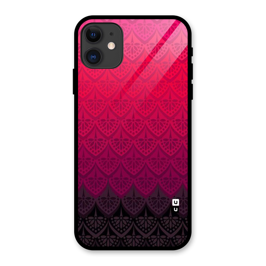 Shades Red Design Glass Back Case for iPhone 11
