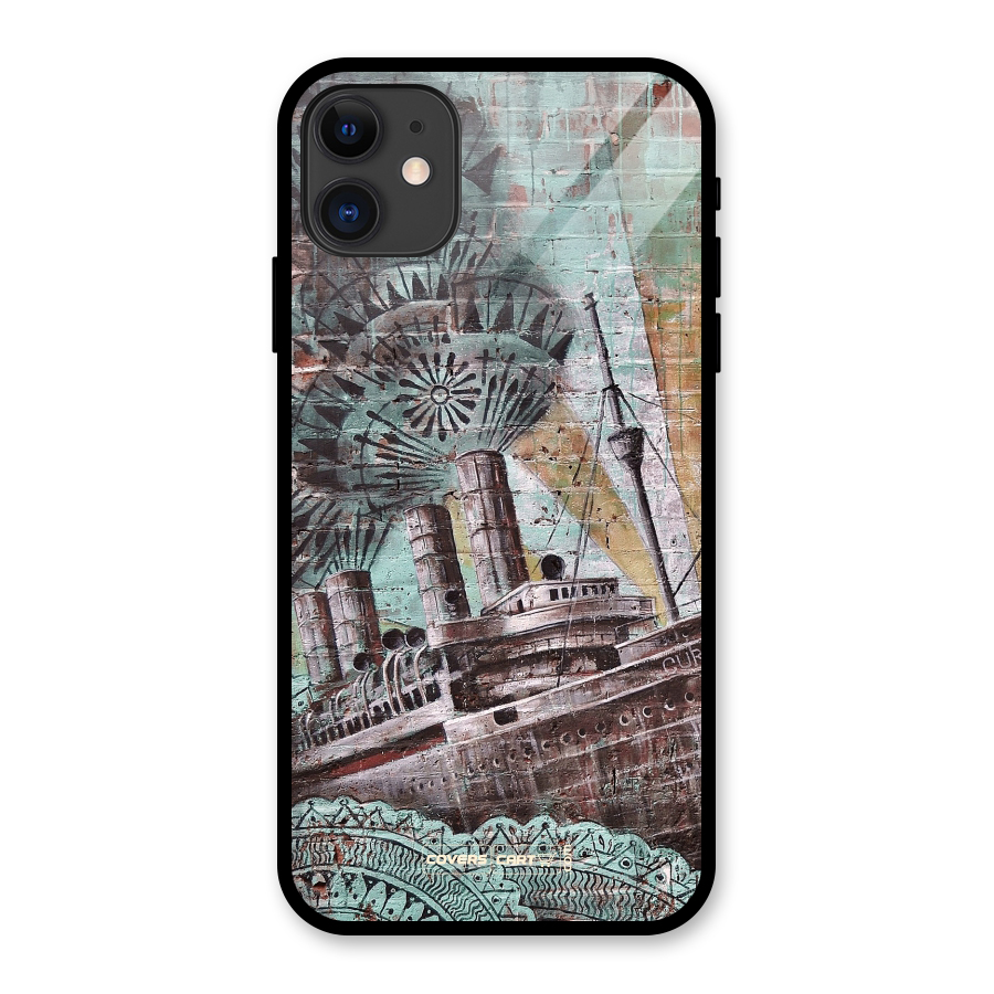 Ship Art Glass Back Case for iPhone 11