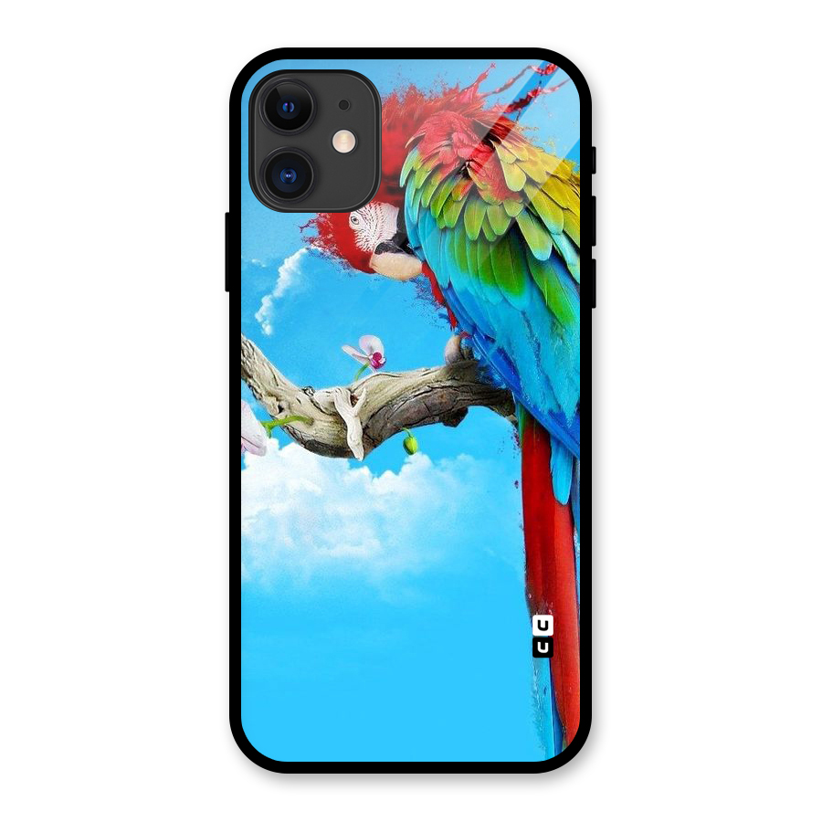 Sky Parrot Glass Back Case for iPhone 11
