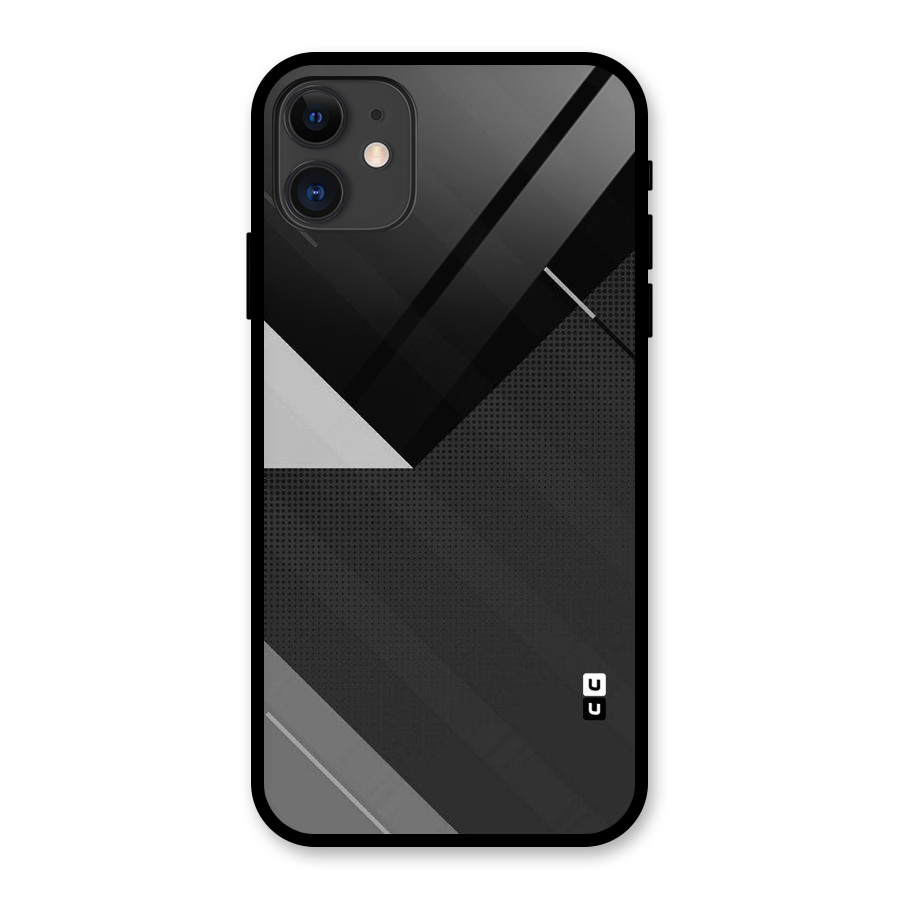 Slant Grey Glass Back Case for iPhone 11
