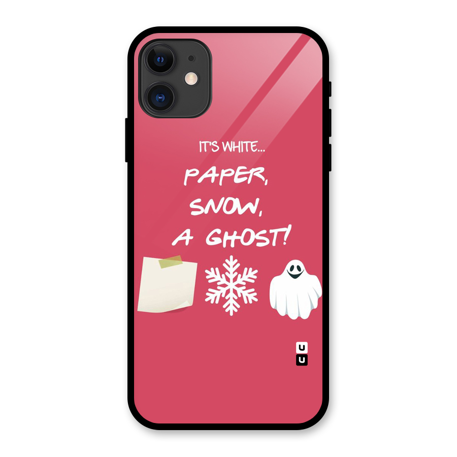 Snow Paper Glass Back Case for iPhone 11
