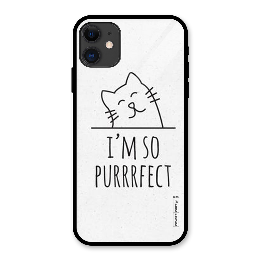 So Purrfect Glass Back Case for iPhone 11