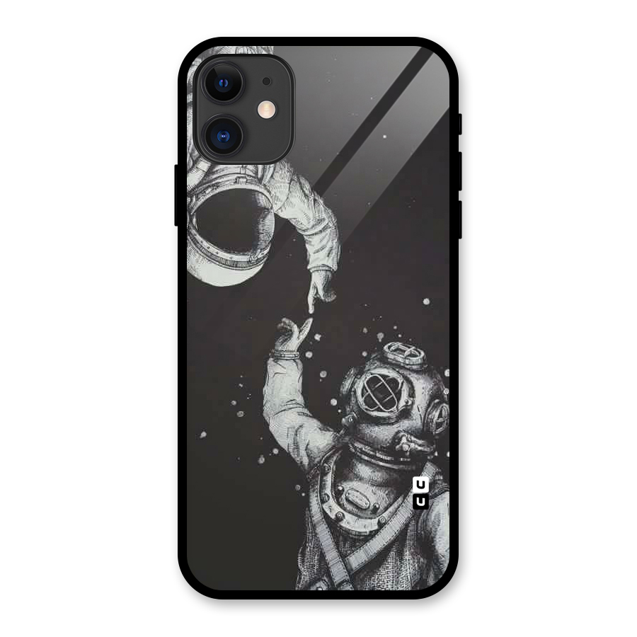 Space Meeting Glass Back Case for iPhone 11
