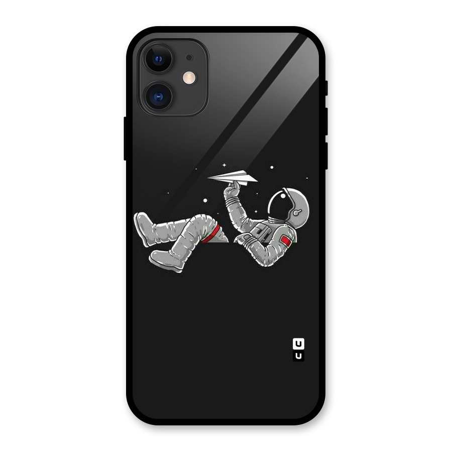 Spaceman Flying Glass Back Case for iPhone 11