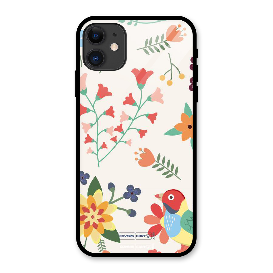 Spring Flowers Glass Back Case for iPhone 11