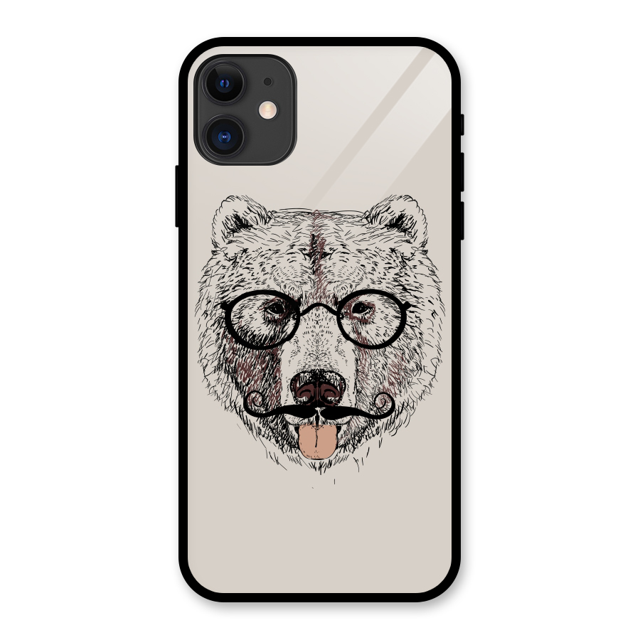 Studious Bear Glass Back Case for iPhone 11