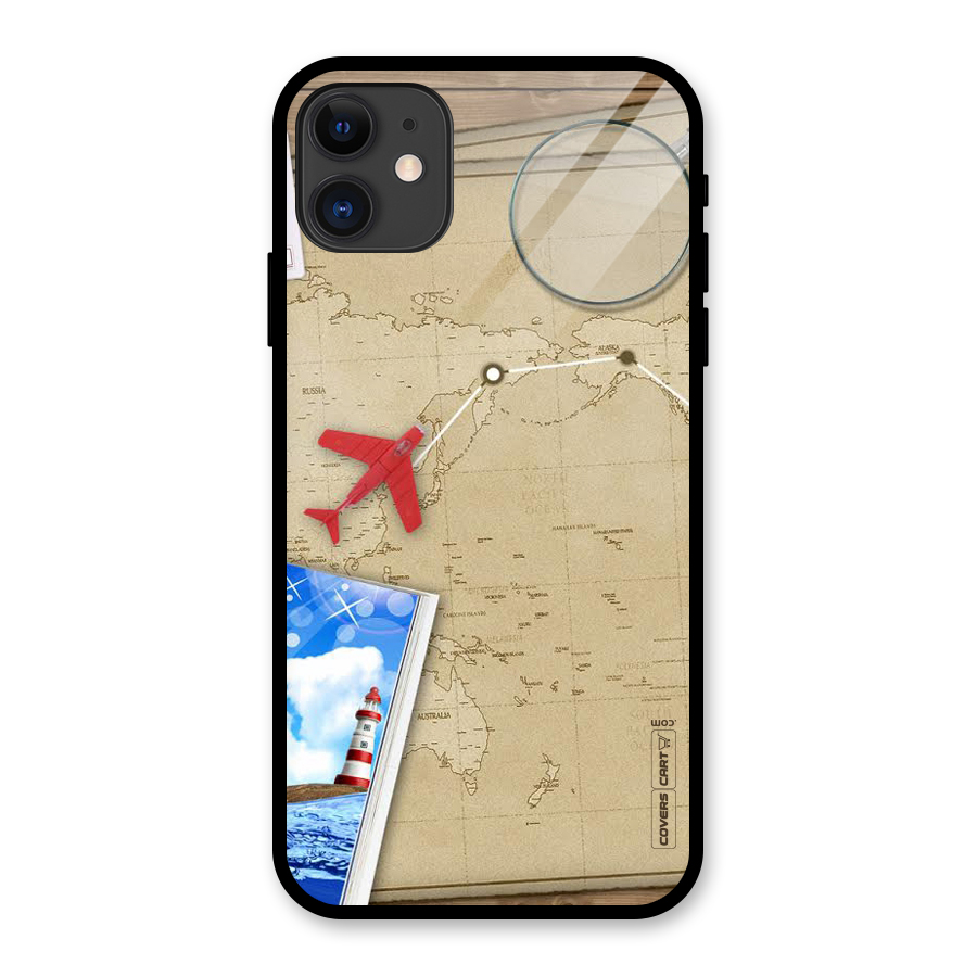 Summer Travel Glass Back Case for iPhone 11