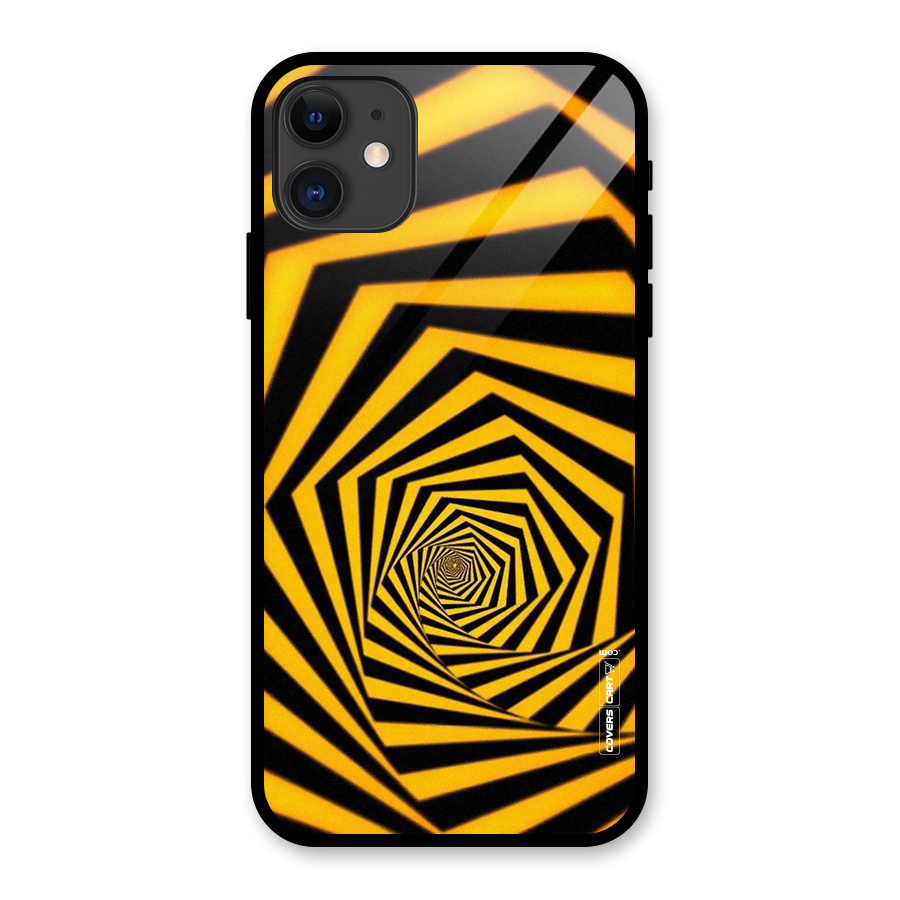 Taxi Pattern Glass Back Case for iPhone 11