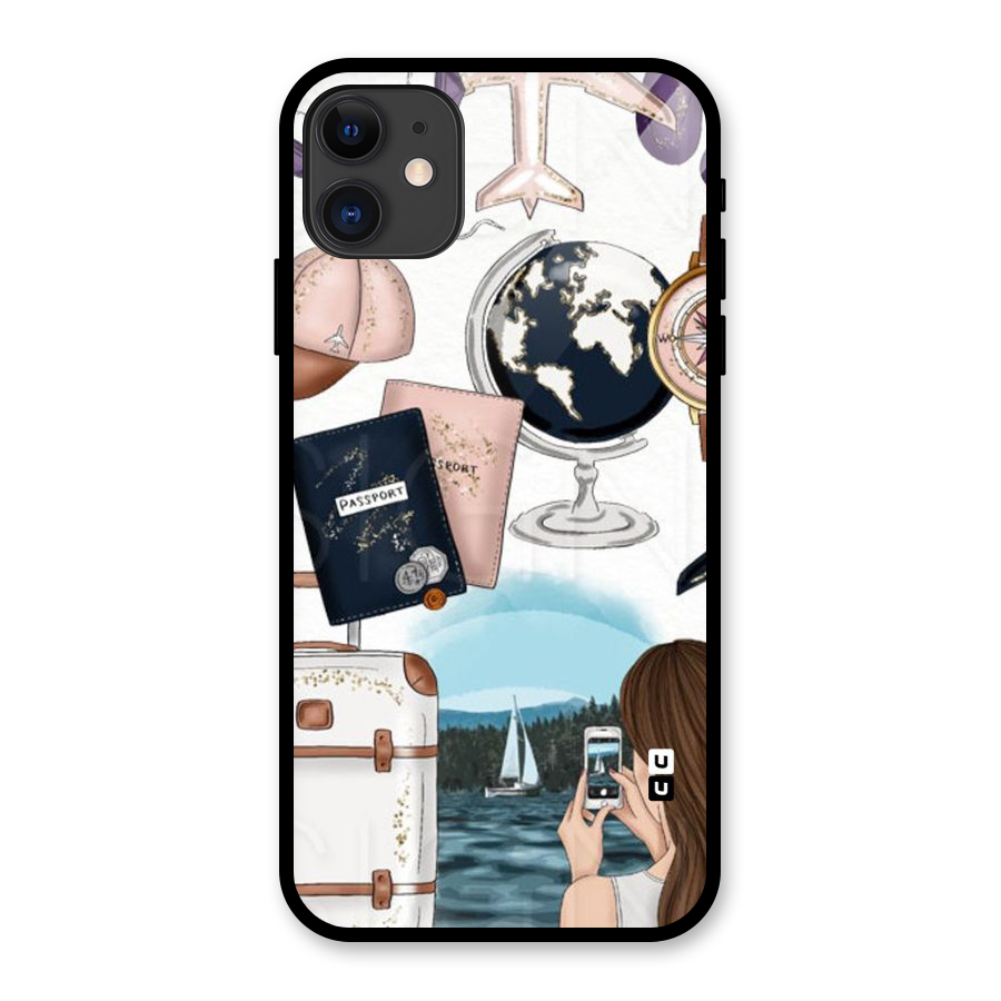 Travel Diaries Glass Back Case for iPhone 11