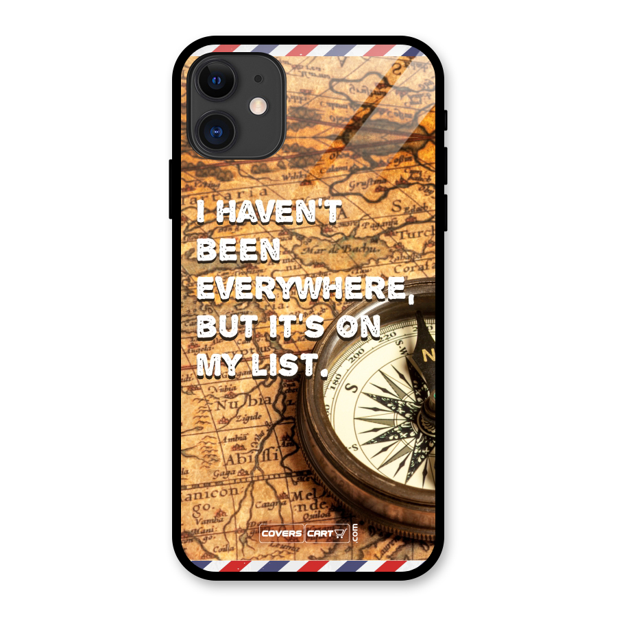 Travel Map Glass Back Case for iPhone 11