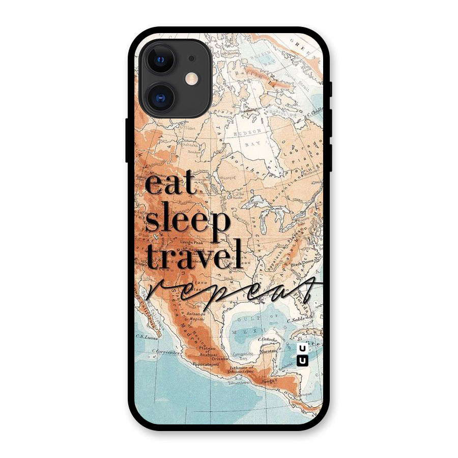 Travel Repeat Glass Back Case for iPhone 11