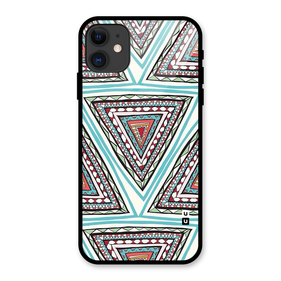 Triangle Abstract Mode Glass Back Case for iPhone 11