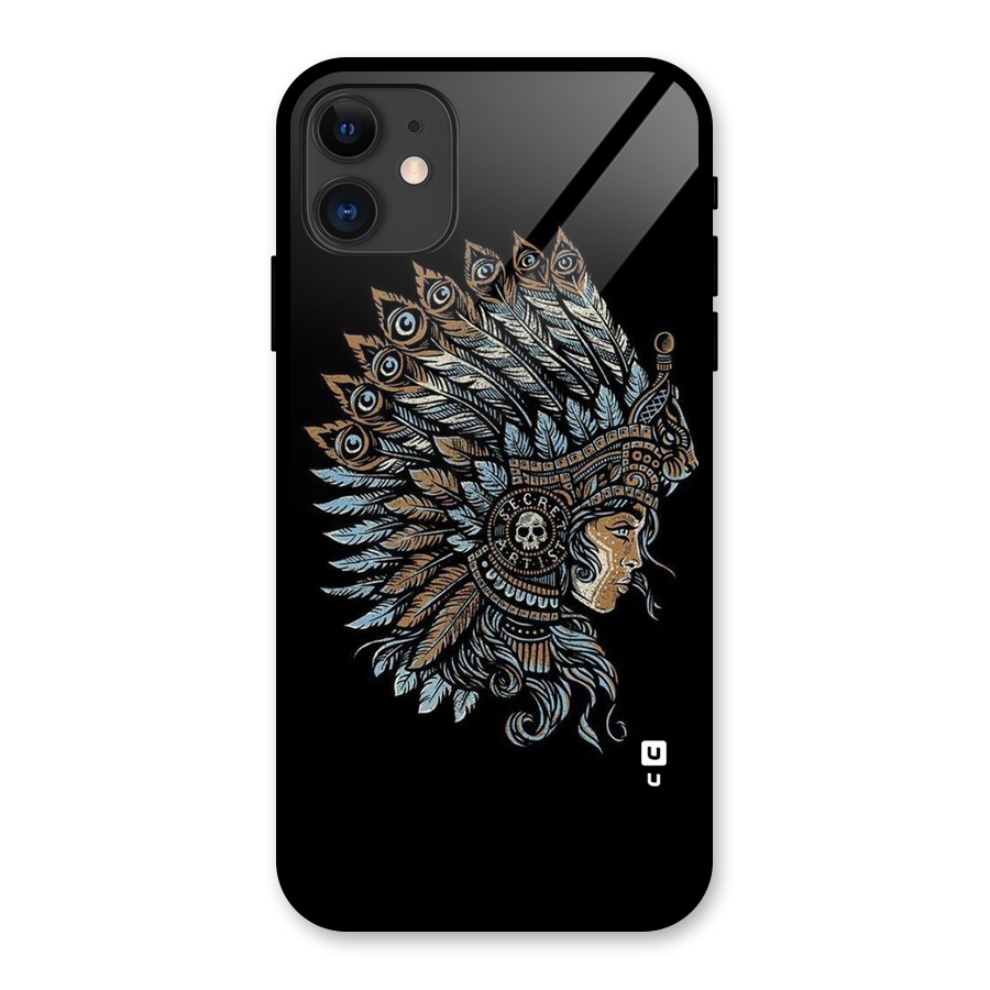 Tribal Design Glass Back Case for iPhone 11