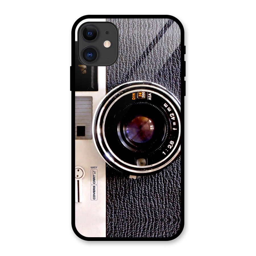 Vintage Camera Glass Back Case for iPhone 11