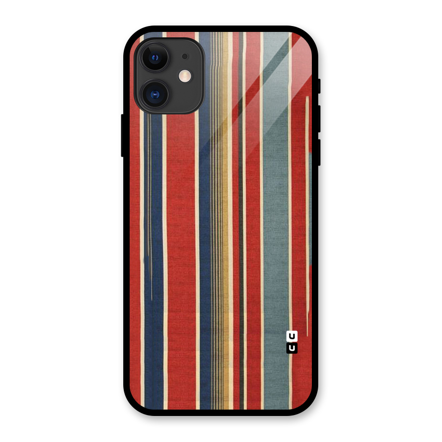 Vintage Disort Stripes Glass Back Case for iPhone 11