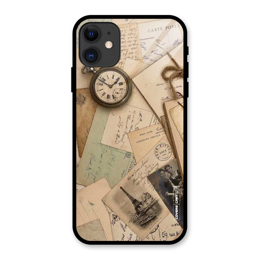 Vintage Postcards Glass Back Case for iPhone 11