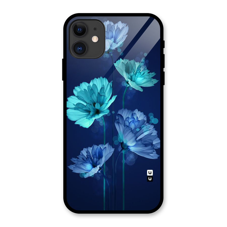 Water Flowers Glass Back Case for iPhone 11