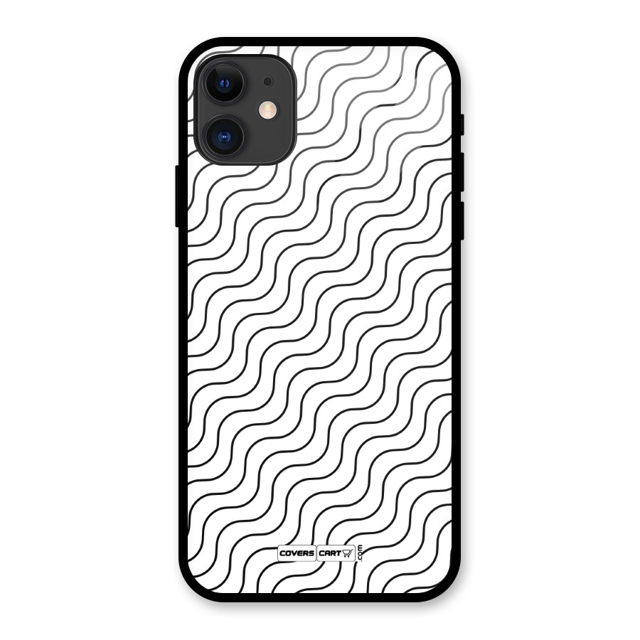 Wavy Pattern Glass Back Case for iPhone 11