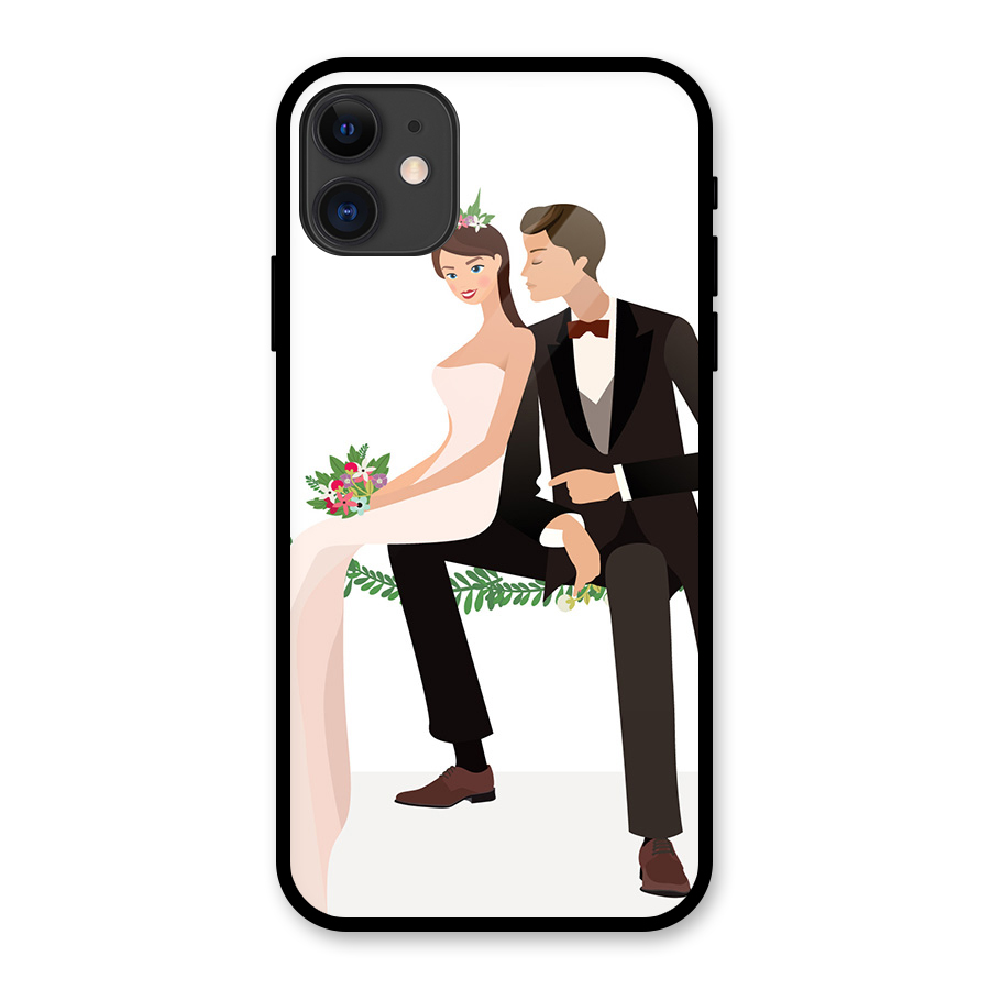 Wedding Couple Glass Back Case for iPhone 11