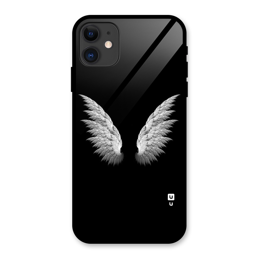 White Wings Glass Back Case for iPhone 11